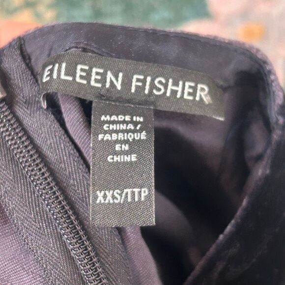 Eileen Fisher Jumpsuit Womens XXS Nocturne Velvet Cropped Wide Leg Sleeveless - Picture 3 of 16